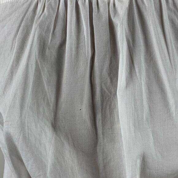 NWT Generra Eggshell Half Button White Cotton Blouse with Sash Size Small - Picture 5 of 12